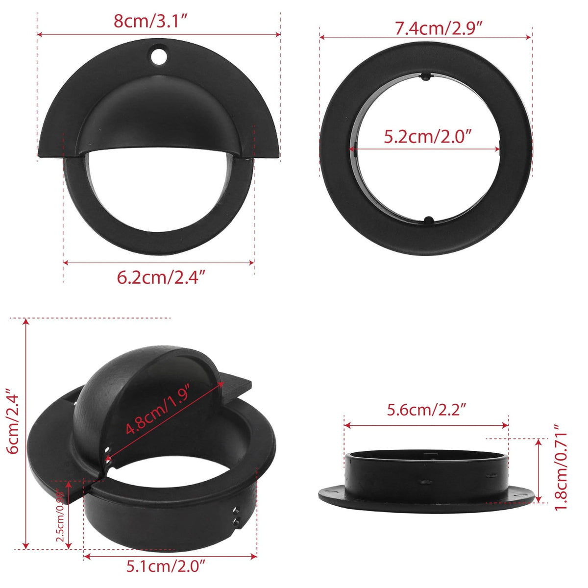 2PCS Foosball Entry Dishes Replacement Parts for Table Football