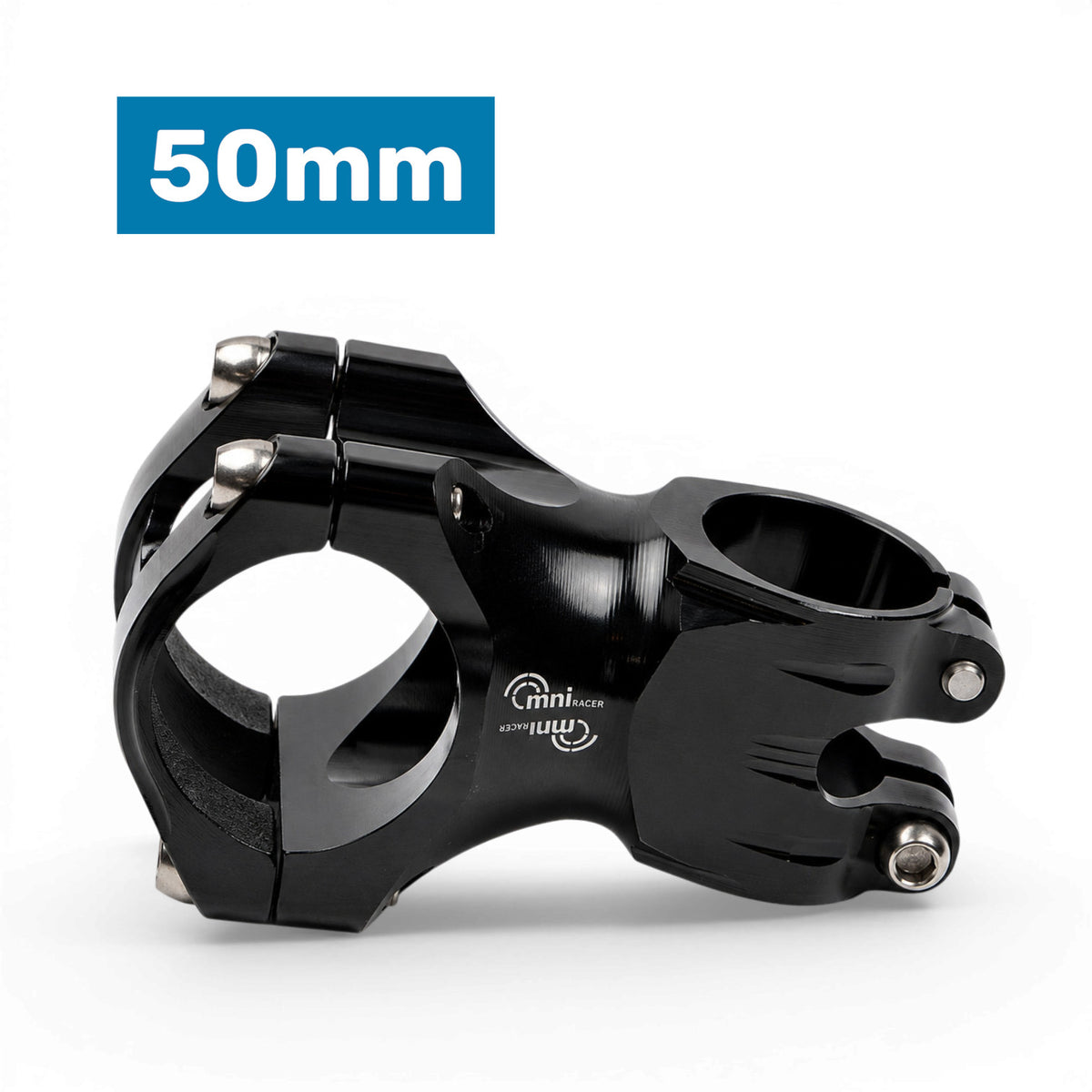 Lightweight Bicycle Handlebar Stem with Titanium Bolts - 31.8mm Black