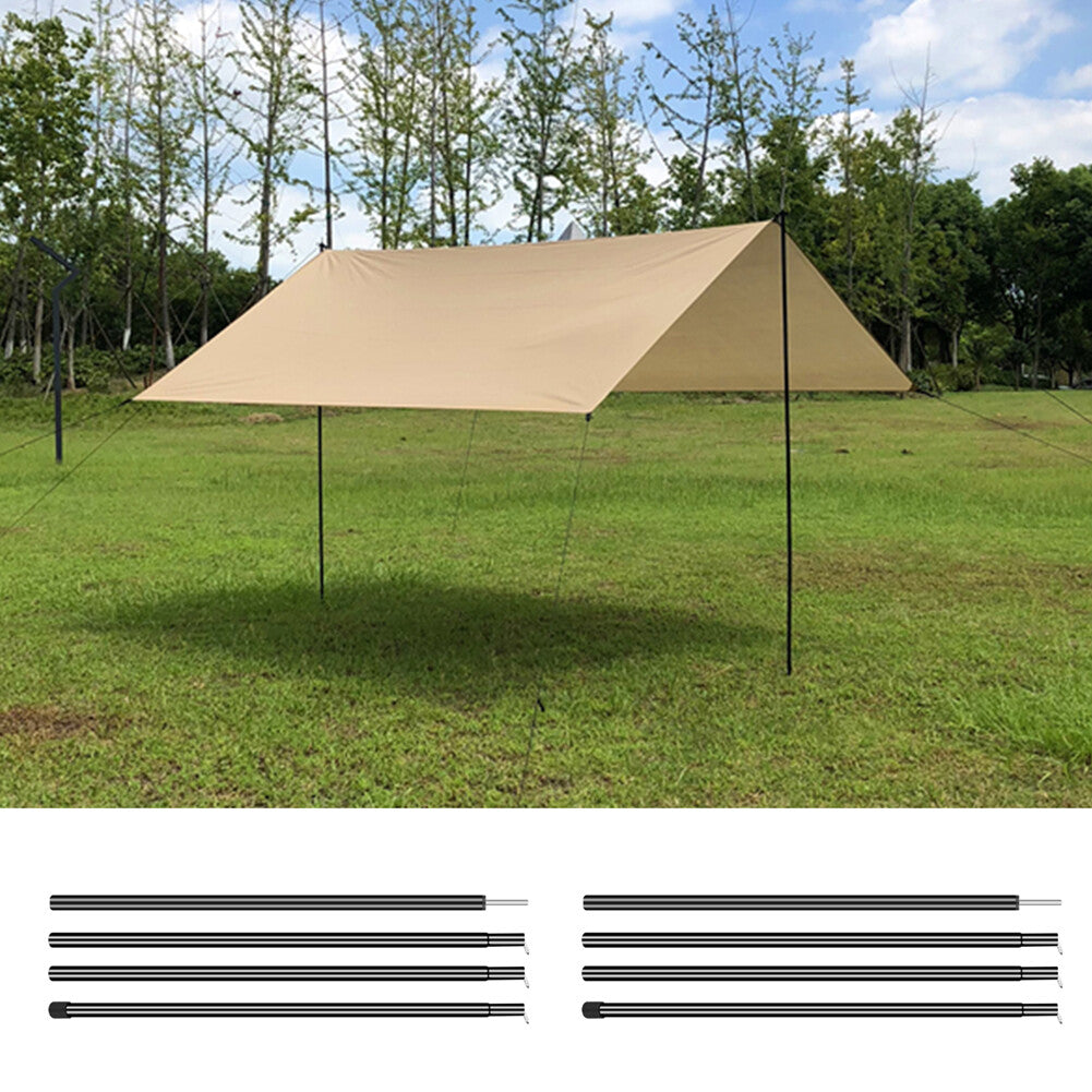 Adjustable Stainless Steel Tent Poles Set of 2 for Camping Hiking Canopy