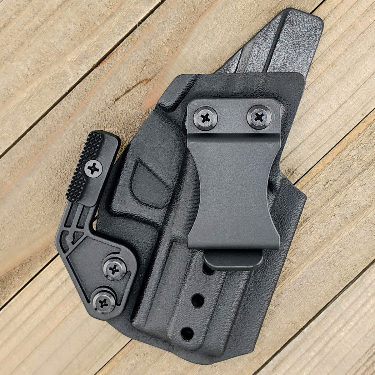 Kydex Holster with Mod Wing - Tactical Black, Optic Ready, Adjustable Carry