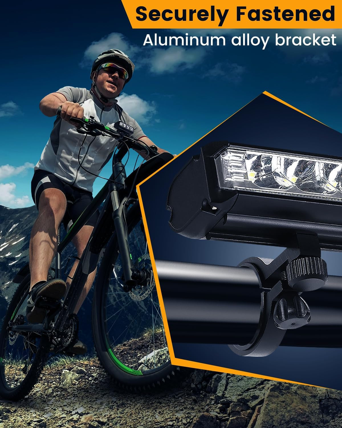 9000 Lumen Bicycle Headlight Set Waterproof USB Rechargeable for Night Riding