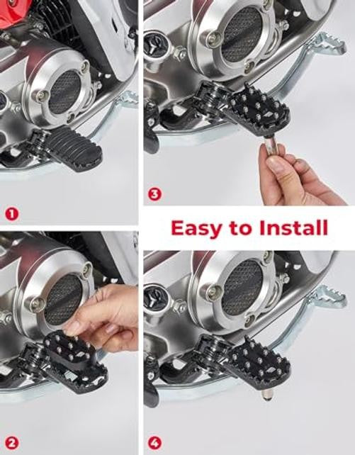 Aluminum Foot Pegs for CT125 Trail 125 Off-Road Motorcycle - Anti-Slip Pedals