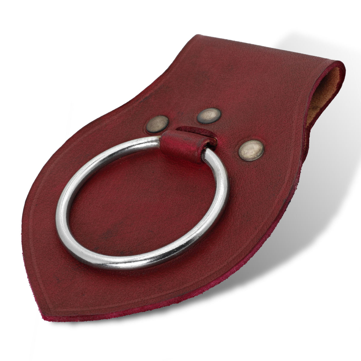 Genuine Leather Medieval Axe Ring Frog Holder - All Colors
