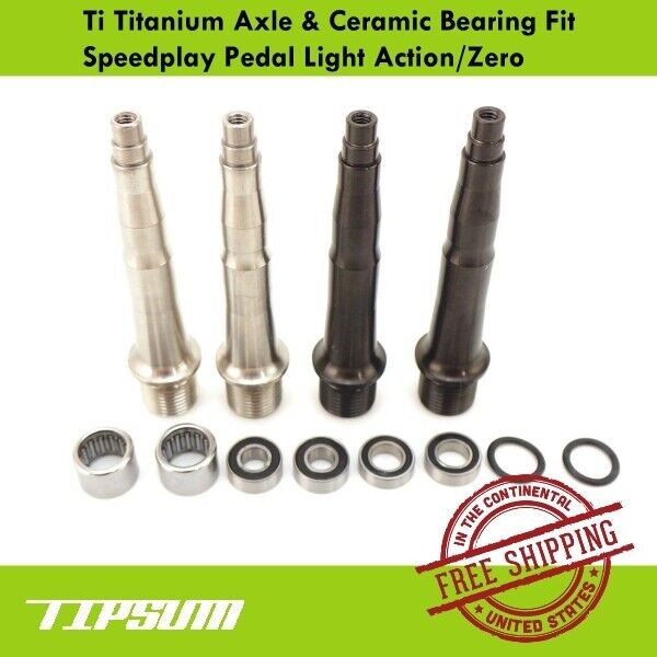 Bike Pedal Axle and Ceramic or Steel Bearing Kit for Speedplay Pedals