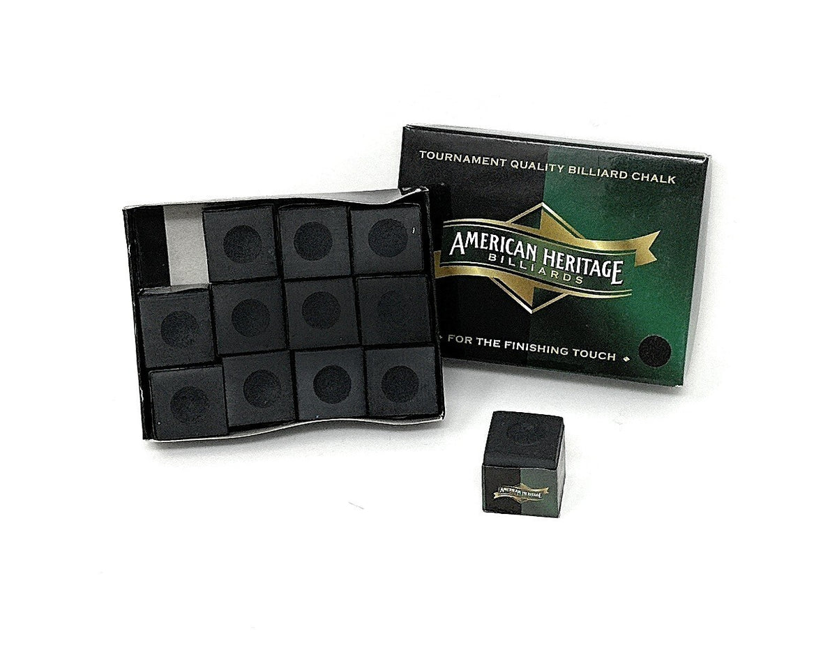 12-Pack Pool Cue Tip Chalk – Tournament-Grade Billiard Chalk for Leather Tips