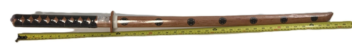 Wooden Bokken Practice Sword with Saya Scabbard - Japanese Style Martial Arts Weapon