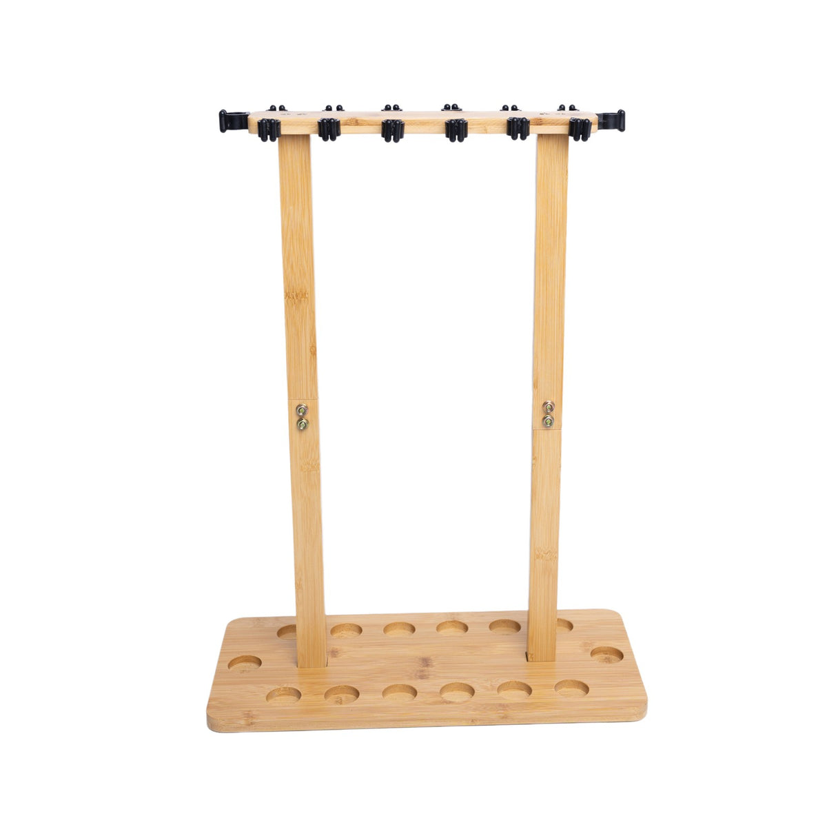 Wooden Fishing Rod Storage Rack for 14 Poles - Stable Floor Stand Organizer