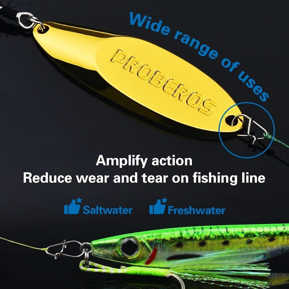 Stainless Steel Fishing Snaps - Durable Lure Connectors for Freshwater & Saltwater