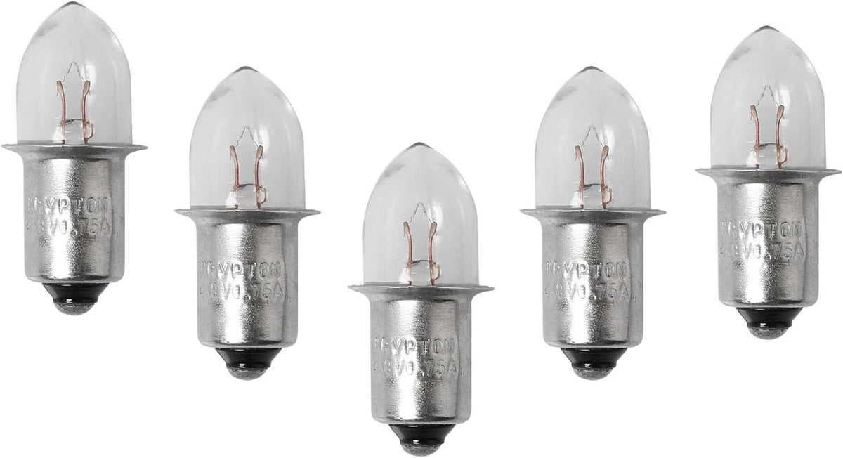 5Pcs Krypton Replacement Bulbs for Flashlight Bayonet Base 4D 4.8V 0.75A