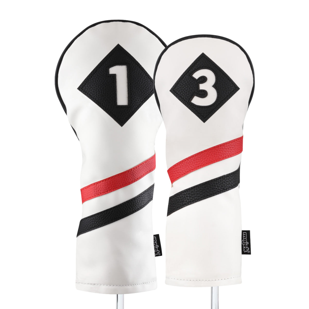 Golf Club Headcover Set for Drivers and Woods - Vintage Leather Style
