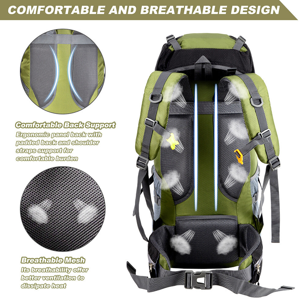 Large Capacity Waterproof Military Backpack for Hiking and Camping