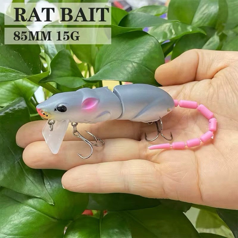 Multi-Jointed Topwater Mouse Fishing Lure for Bass Pike and Freshwater Species