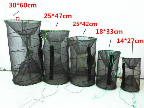 Foldable Crab & Crawfish Trap with Multiple Sizes for Fishing