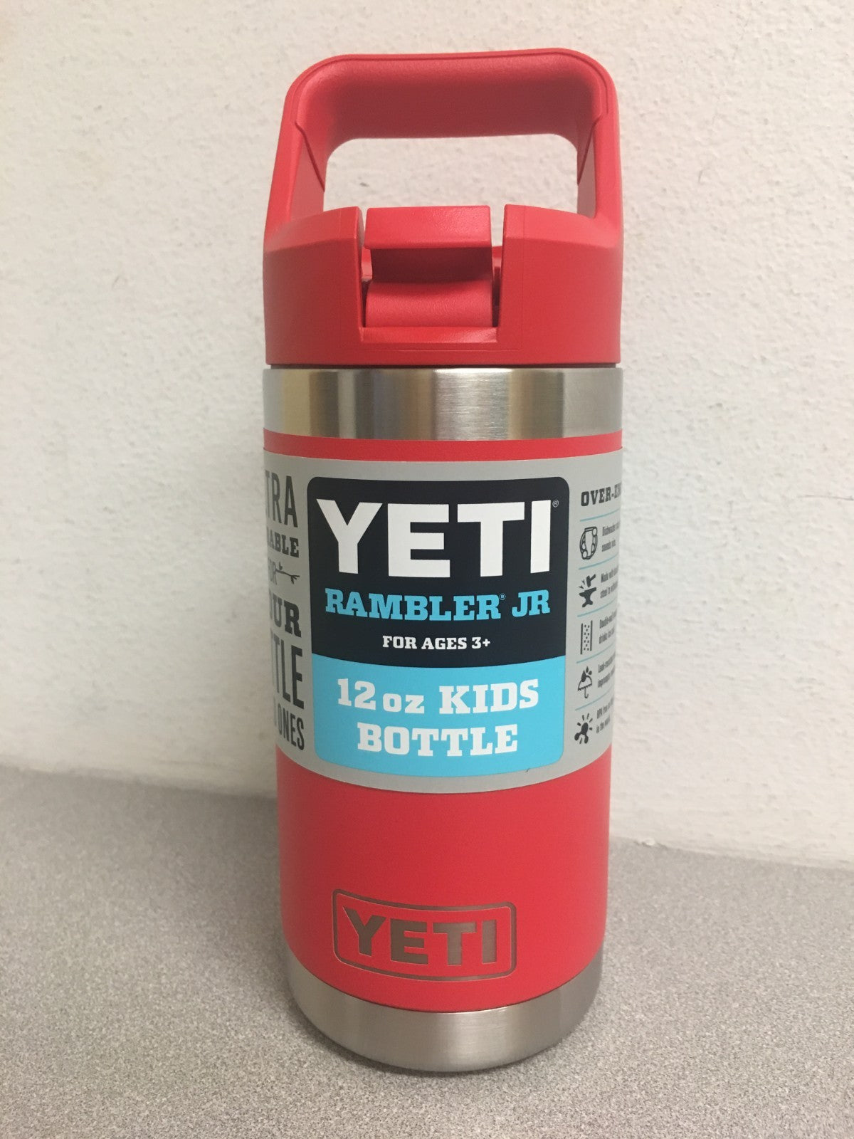 Kids Insulated Water Bottle with Straw - 12 oz BPA-Free, Red