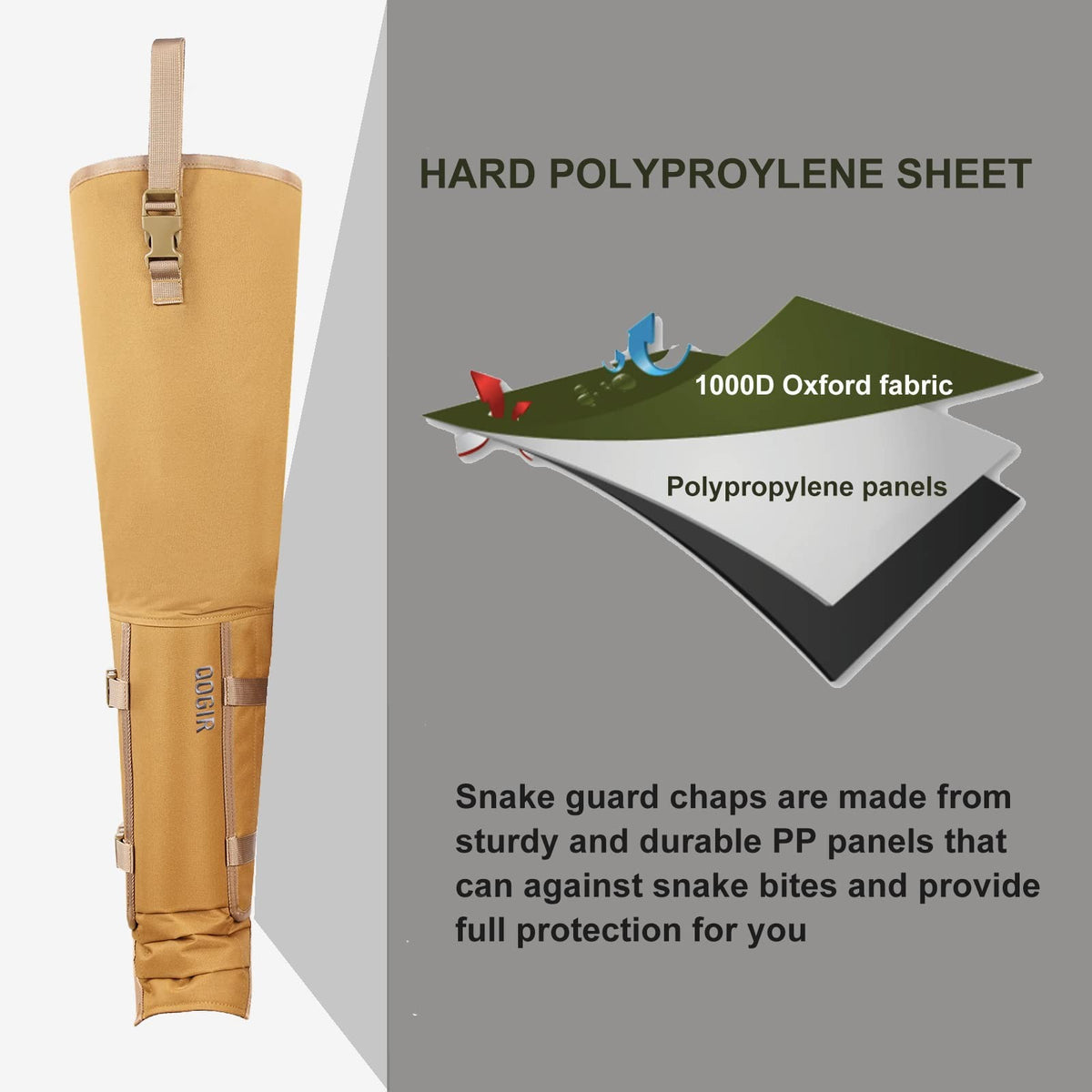 Waterproof Snake Gaiters for Protection Against Venomous Snakes - One Size Fits All