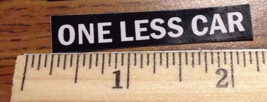 One Less Car Bike Sticker Decal - MTB Style Bicycle Reflective Sticker