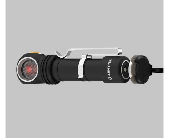 USB Rechargeable LED Flashlight with Red and White Lights - 1100 Lumens, Magnet, Multi-Mode