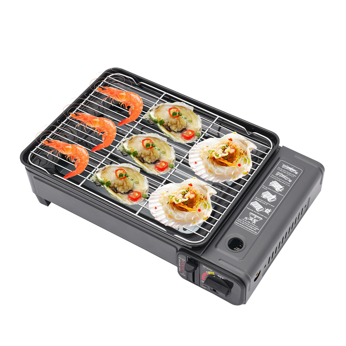 Portable Camping Gas Grill Stove for Outdoor Barbecue and Roasting