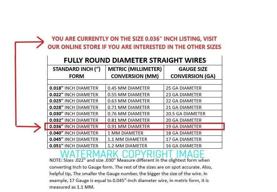 100 Stainless Steel Spinnerbait Rig Lure Shafts - .036" x 14" Straight Wire
