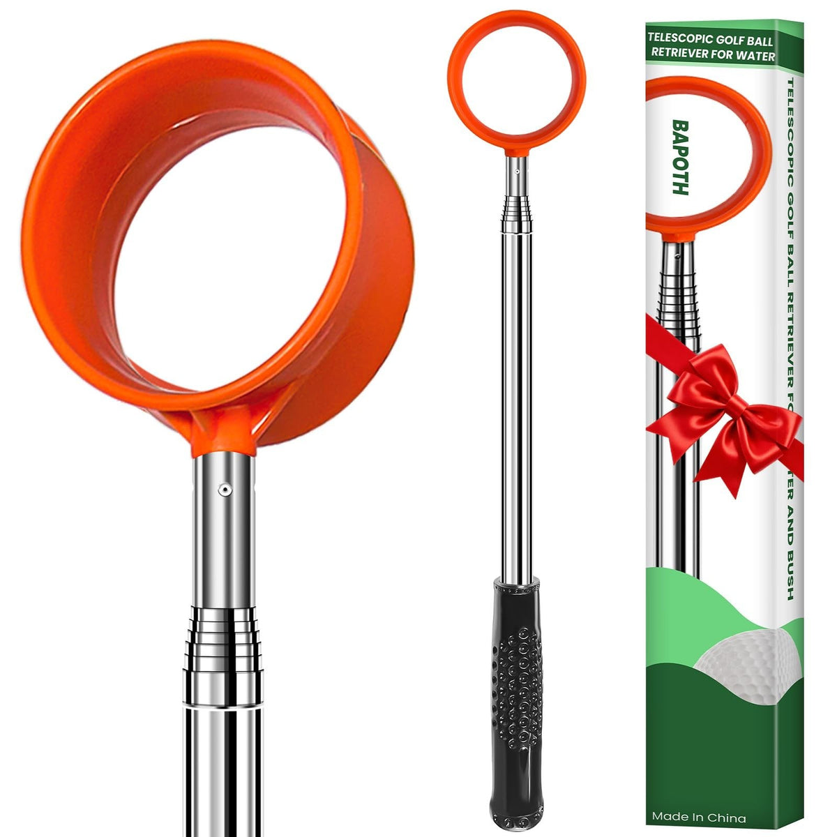 Telescopic Golf Ball Retriever 5.9ft to 15ft Lightweight Rustproof Steel