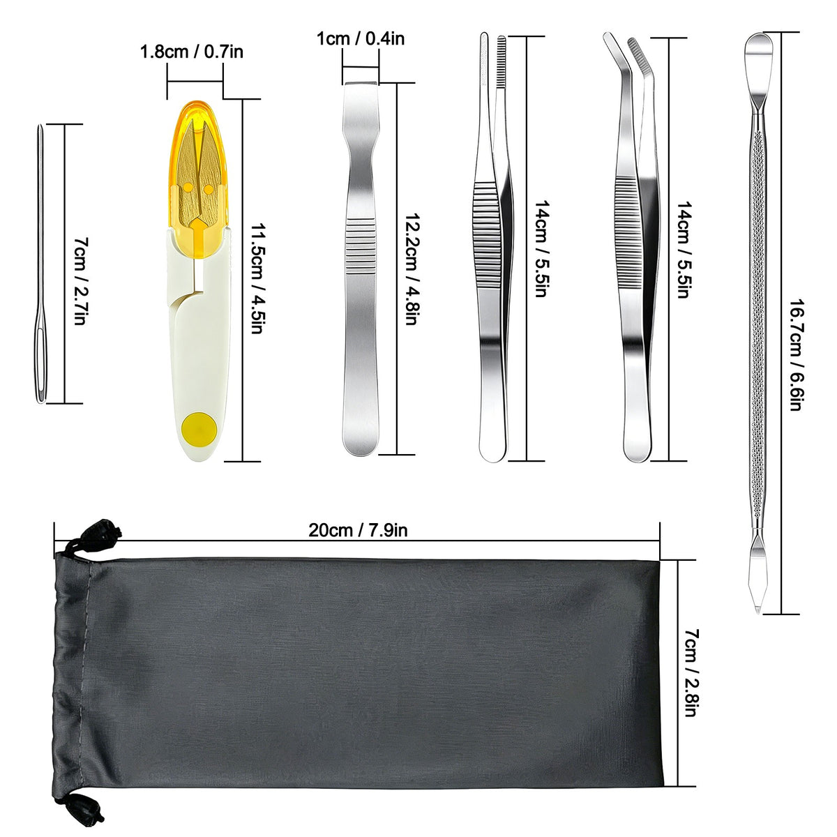 13PCS Paracord Stitching Set with Needles, Fids, Tweezers & Ripper for Leather & Craft Projects