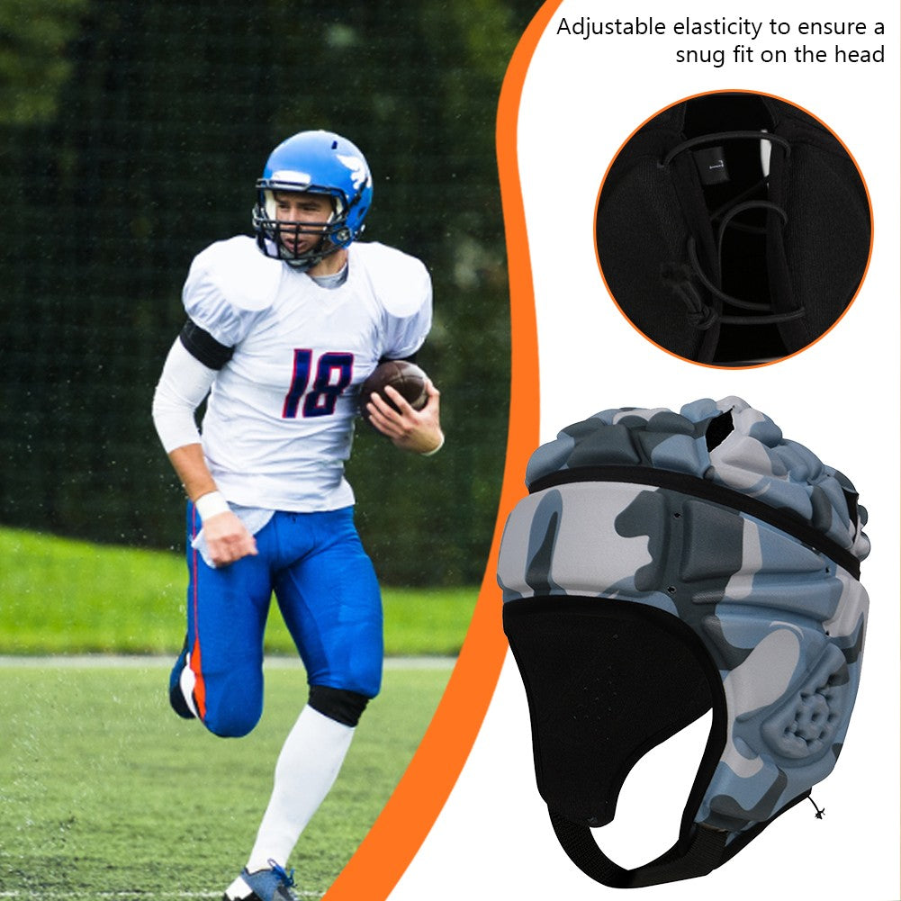 Adjustable Rugby Headgear Helmet for Collision Sports Lightweight Breathable