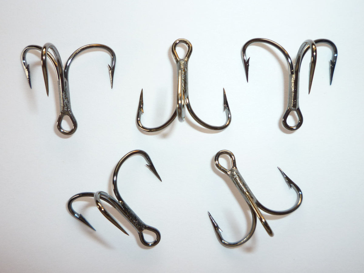 Mustad KVD-Classic Triple-Grip Short-Shank Treble Hooks Size 4 - Black-Nickel