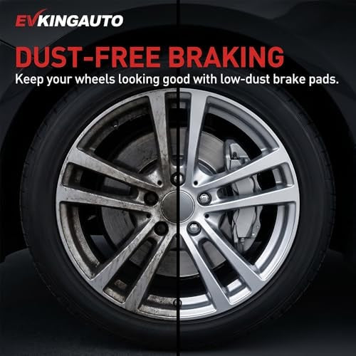 Front and Rear Ceramic Brake Pads with Clips for VW Jetta, Passat, Golf, Audi A3 TT