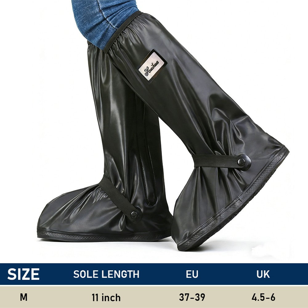 All-Season Waterproof Shoe Covers - Reusable Rubber Rain Boot Protectors