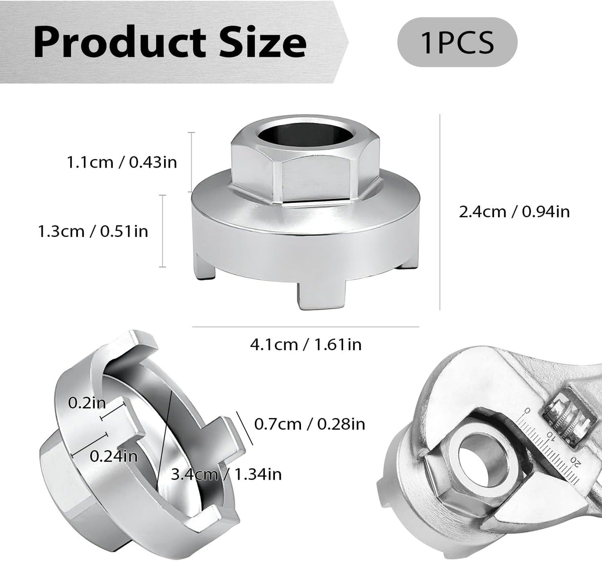 Bicycle Freewheel Remover Tool for 4-Notch BMX & Single-Speed Bikes