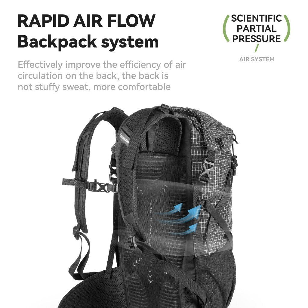 Waterproof Hiking Backpack 30-35L Lightweight Travel Daypack for Outdoors