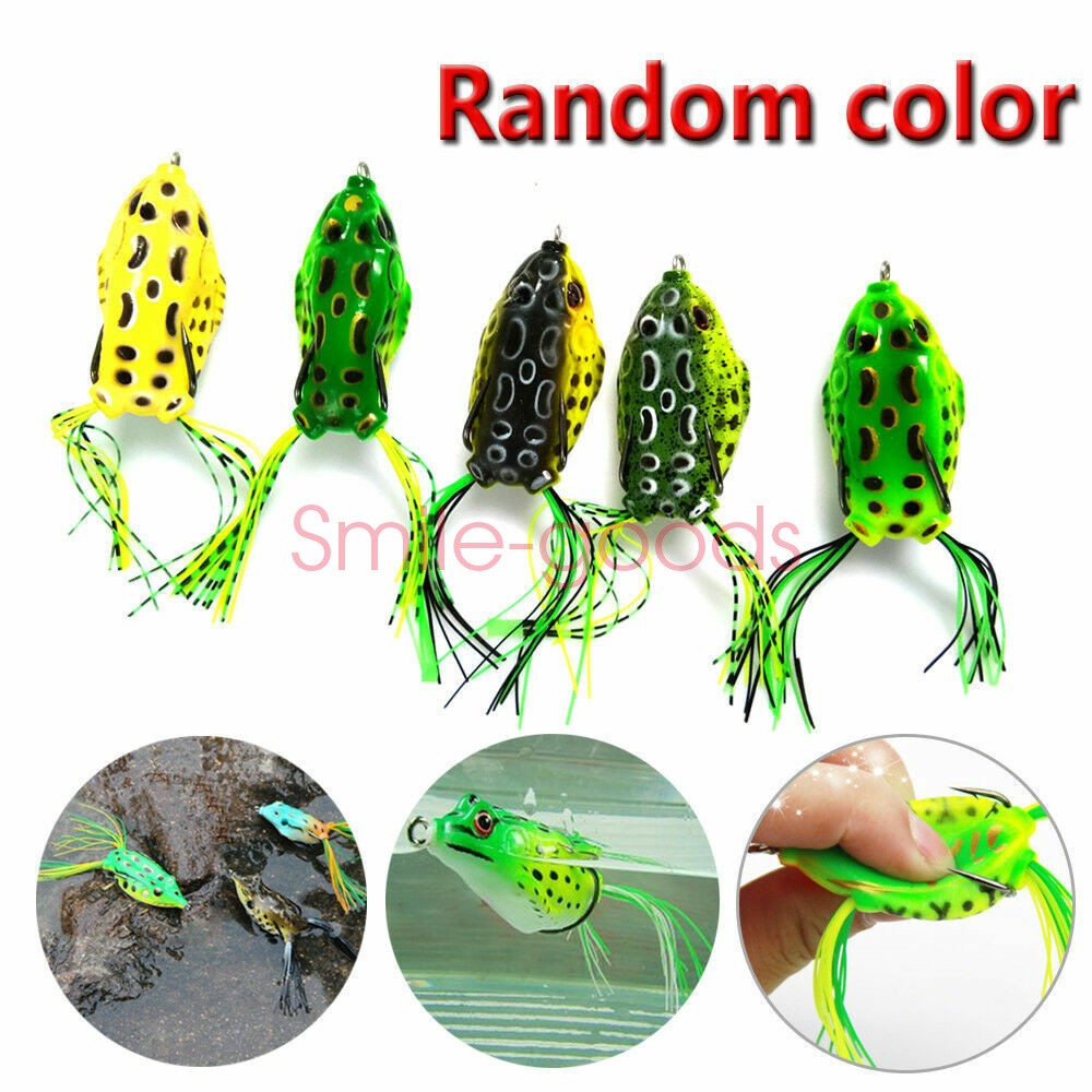 5pcs Frog Soft Fishing Lures Set - Topwater Crankbaits for Bass, 5.5cm, 13g