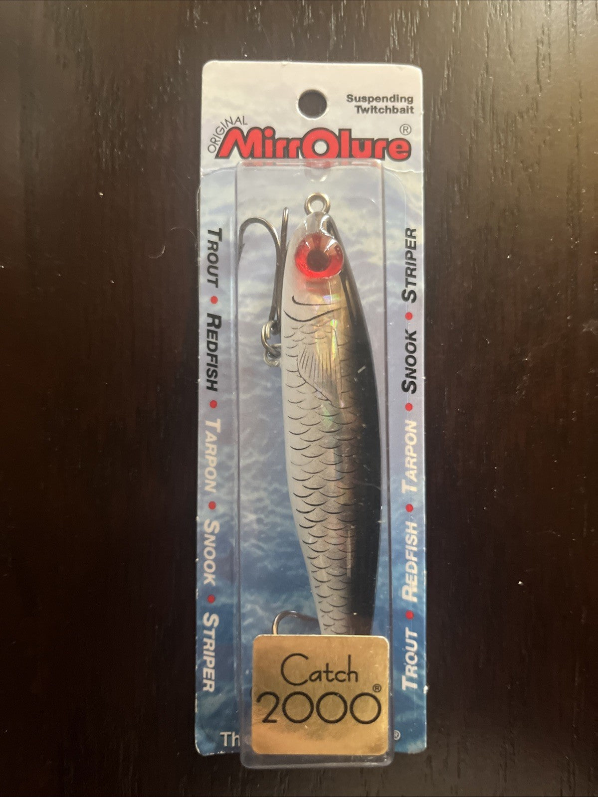 MirrOlure Catch 2000 Suspending Twitchbait 3.5" Black Back Silver Fishing Lure