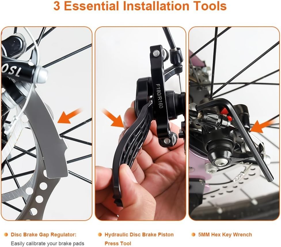 4 Pairs MTB Disc Brake Pads Set Resin & Semi-Metallic Quiet Brake Replacement Kit
