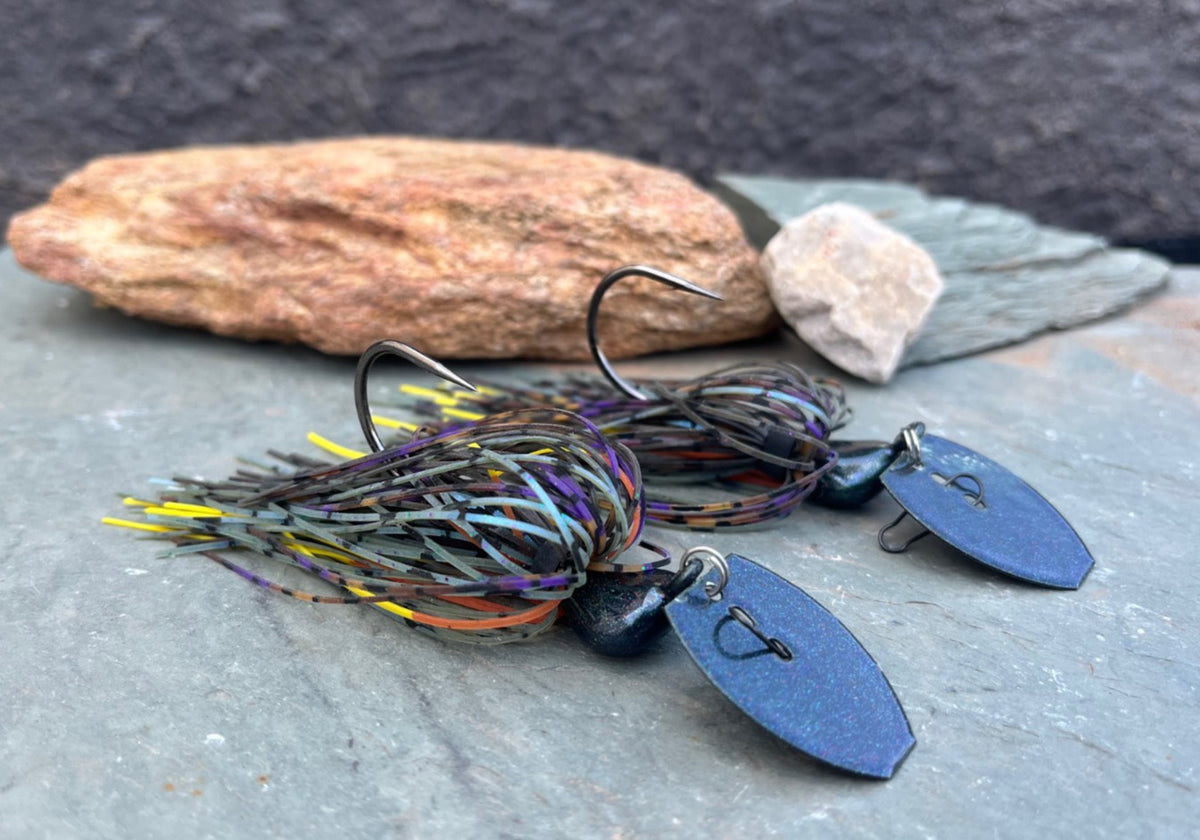 Unbranded 2 Pack Vibrating Bladed Swim Jigs for Bass Fishing