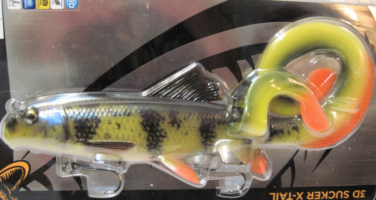 Artificial Swimbait for Fishing - 11-Inch Pike & Muskie Lure - Fire Perch Color