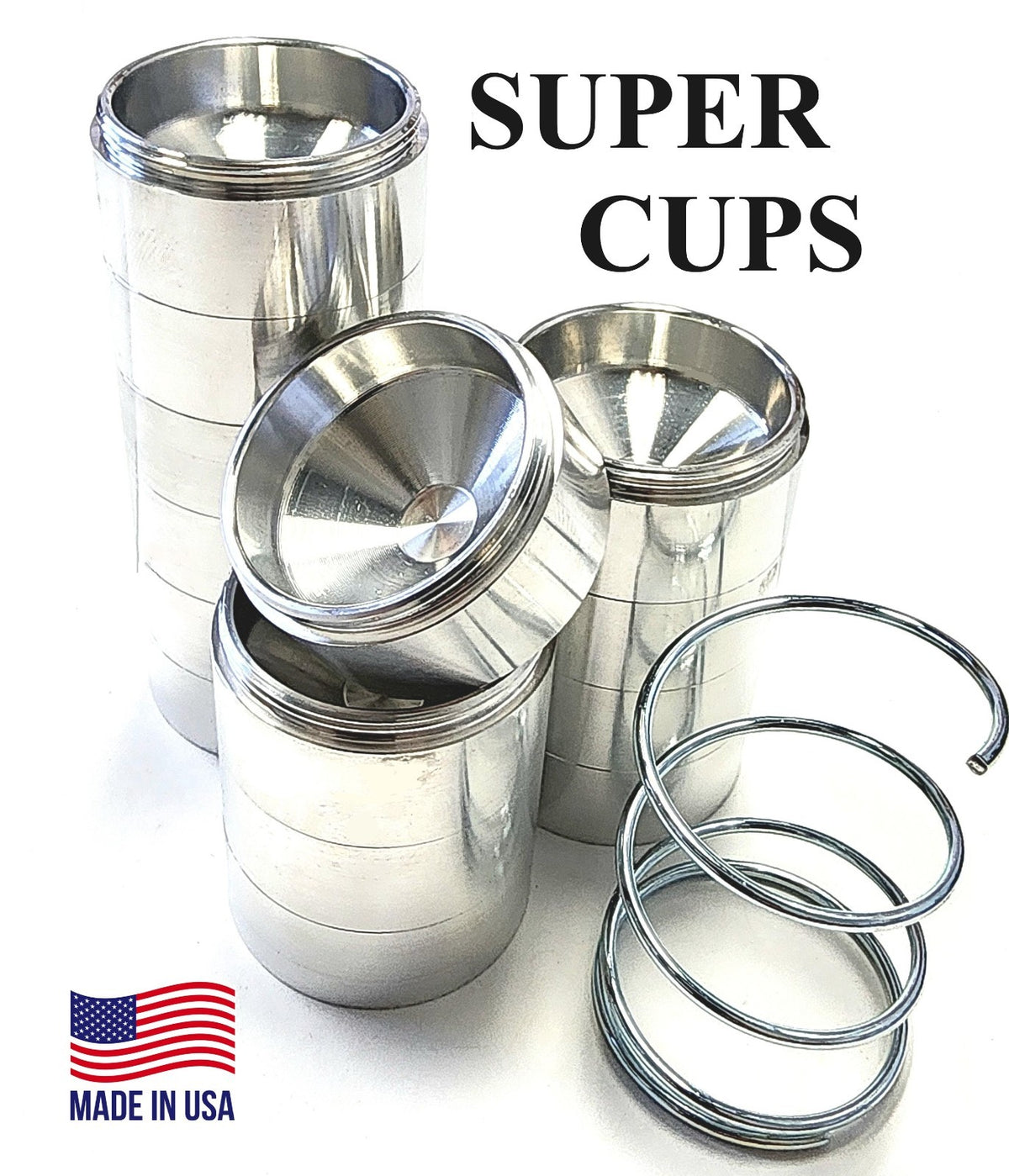 Threaded Aluminum Cup Kit for Maglite Flashlights - Secure Internal Storage