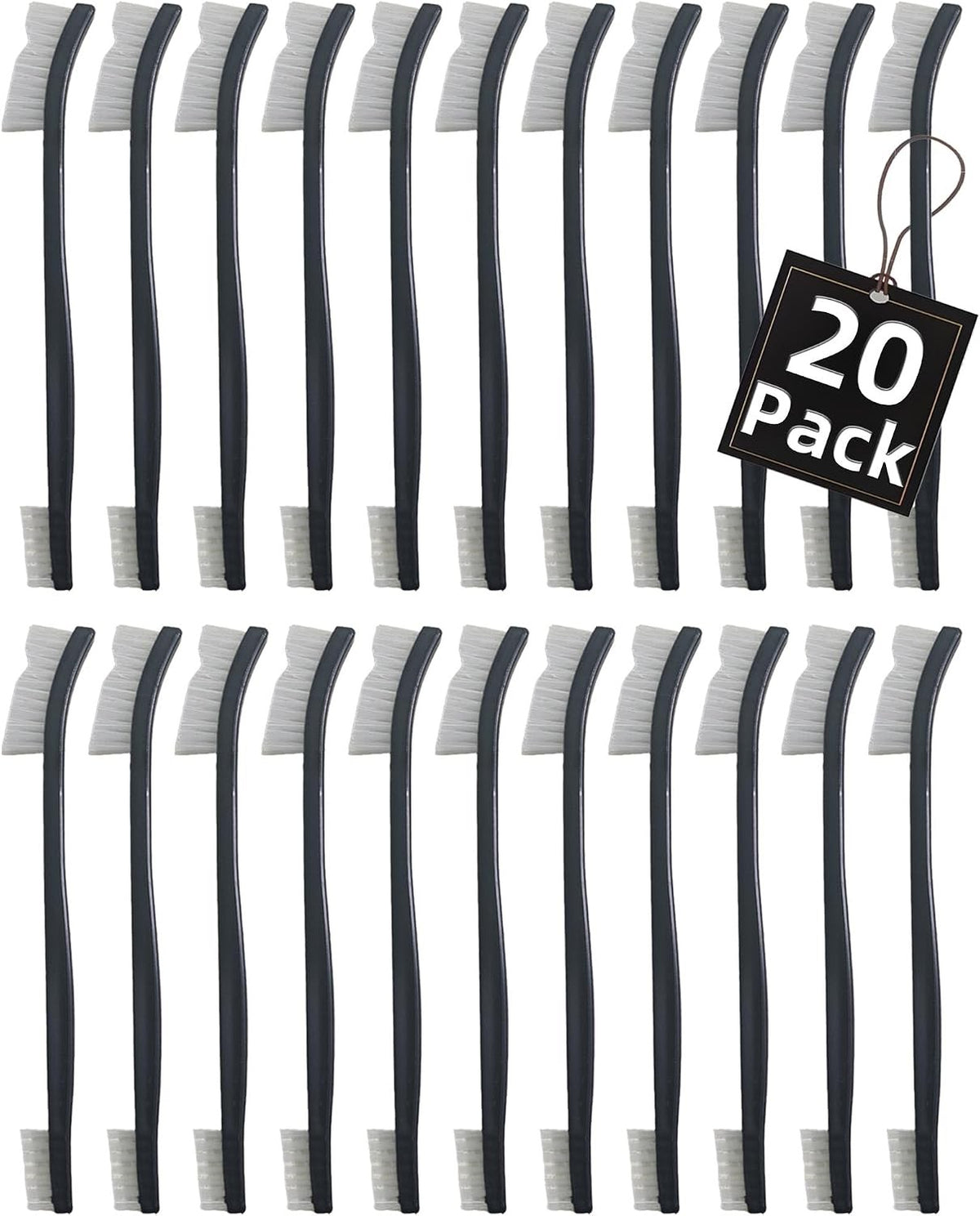 20 Pack Double-Ended Gun Cleaning Brushes 7 Inch Nylon Bristle Tools