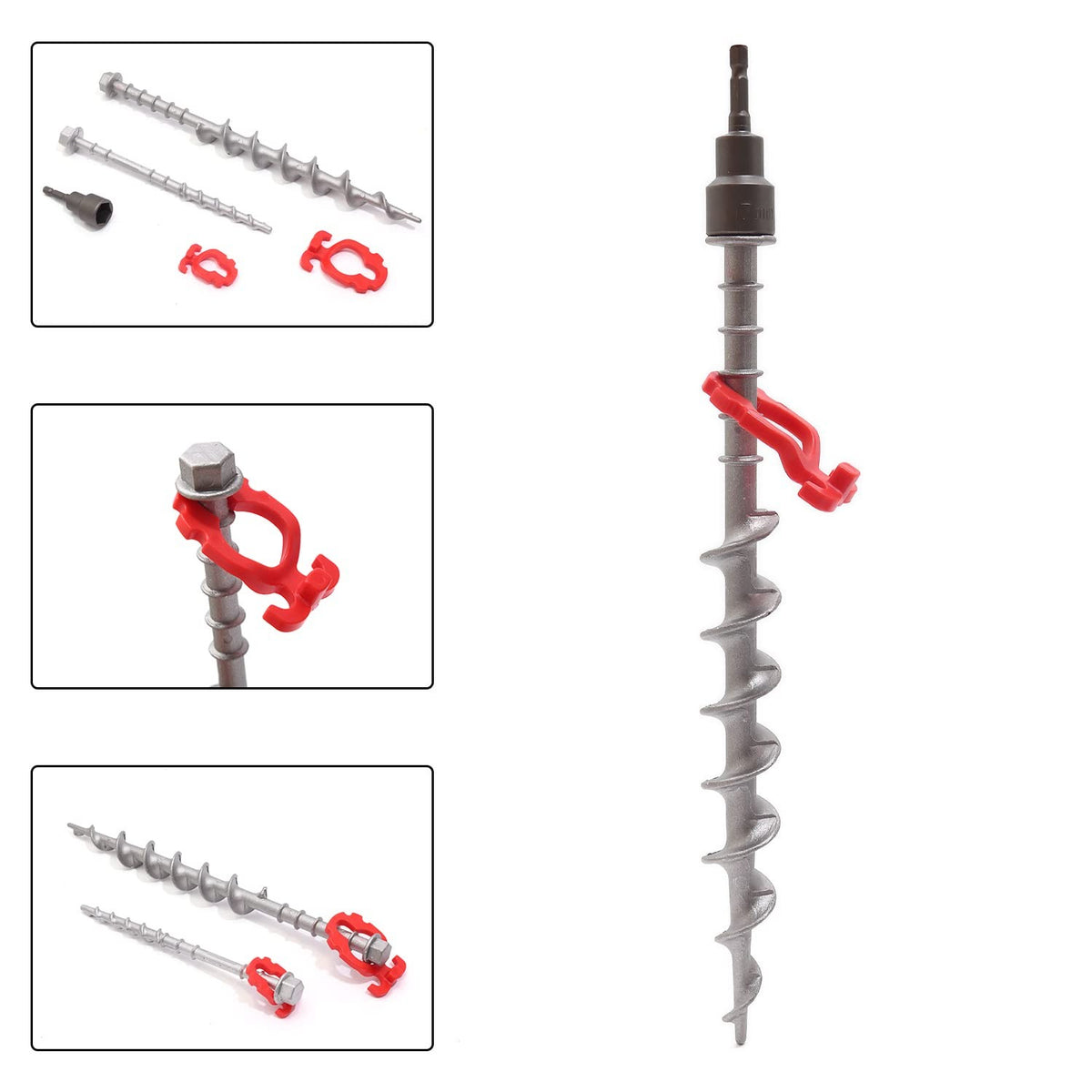 Heavy Duty Aluminum Ground Anchors Set for Tent, Garden & Fence - 12 Pack