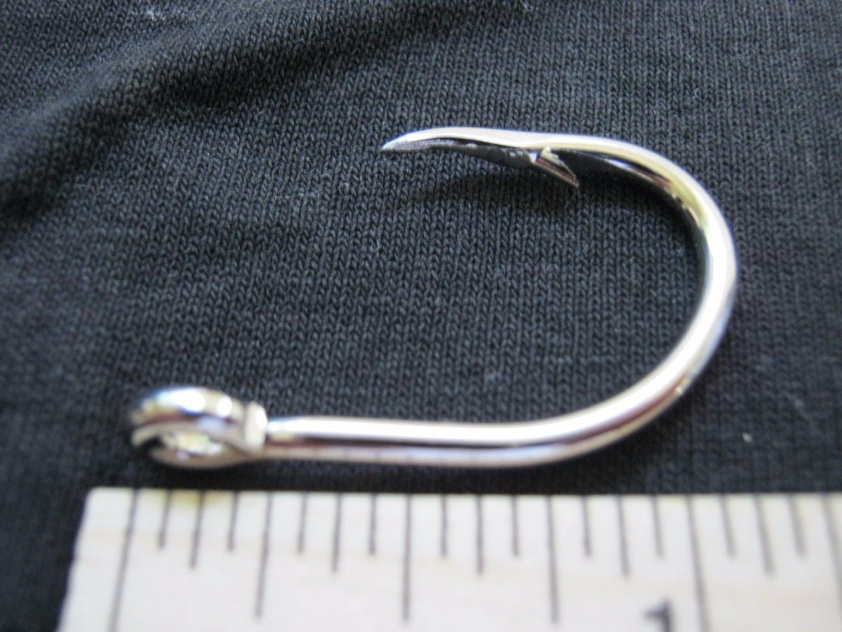 Eagle Claw 4/0 Nickel Live Bait Hooks - Tuna, Wahoo, Dorado Fishing Hooks