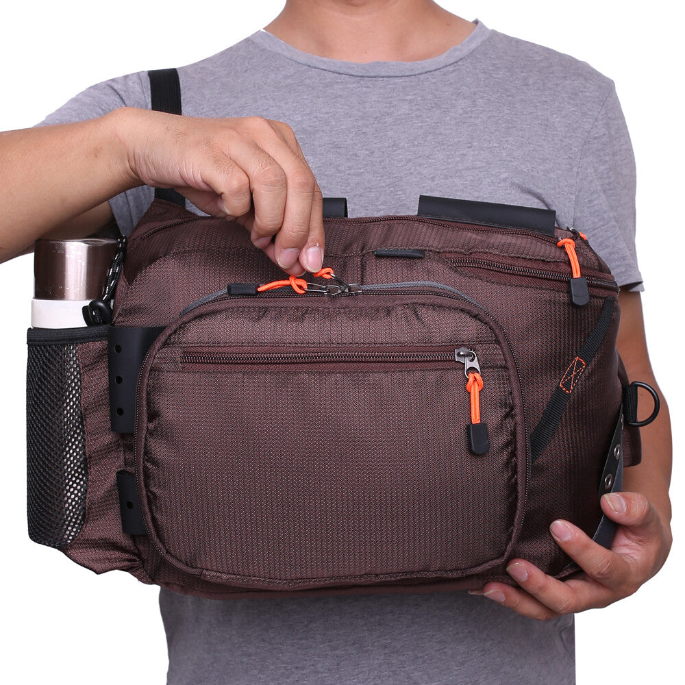 Fishing Tackle Backpack with Multiple Storage Compartments and Adjustable Shoulder Strap