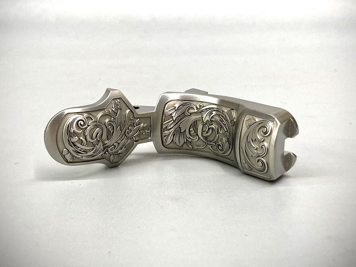 1911 2011 Stainless Steel Extended Beavertail Grip Safety - Engraved