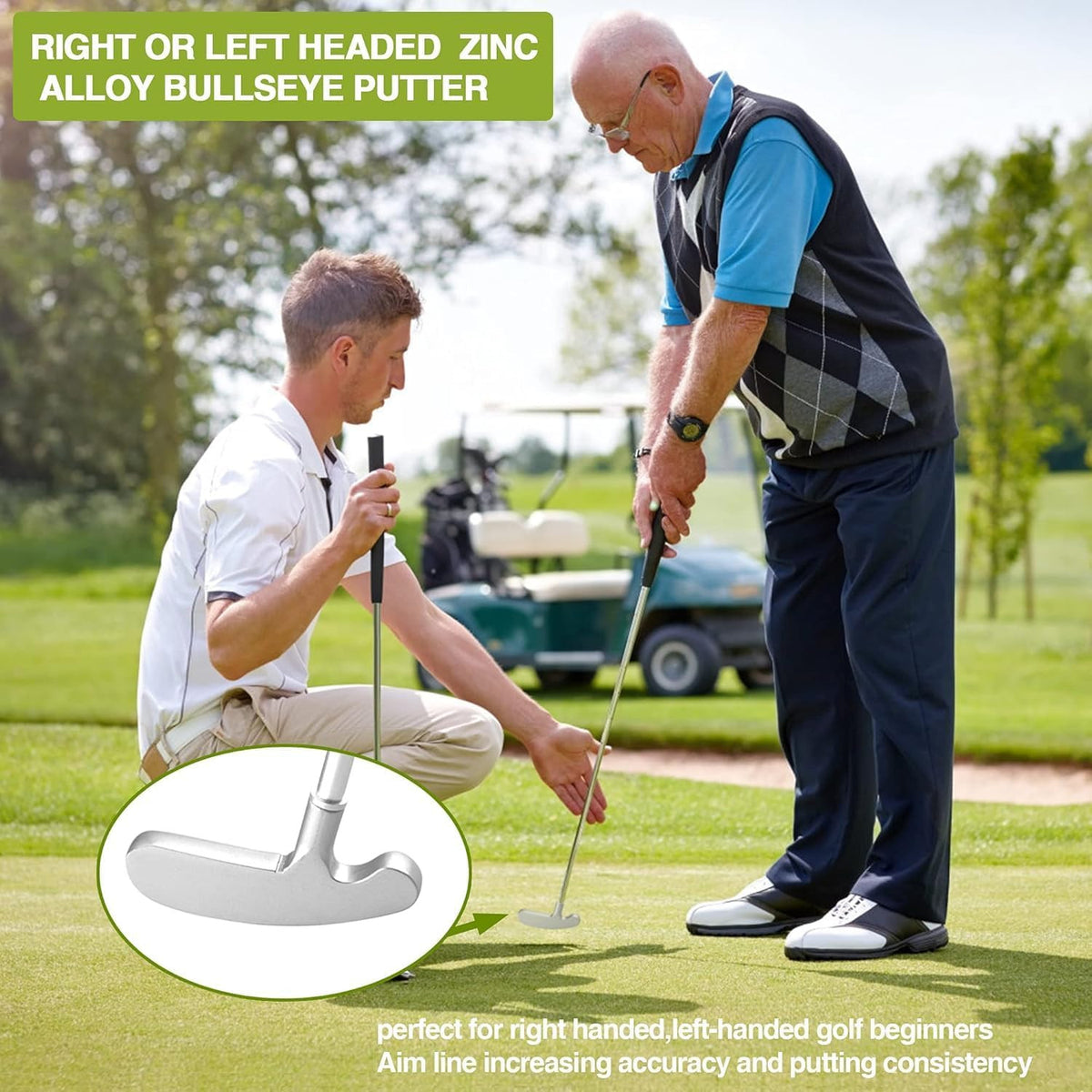 33-Inch Two-Way Golf Putter for Left & Right Hand Adults - Practice & Play
