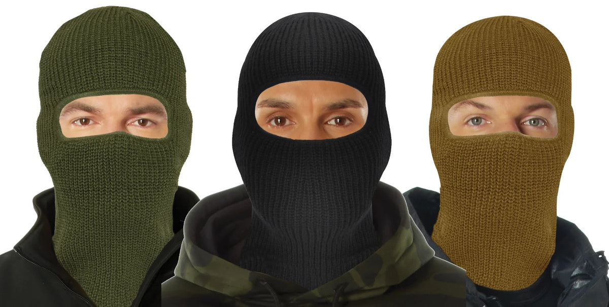 Winter Knit Face Mask with Single Hole for Ski Snowboarding Cold Weather