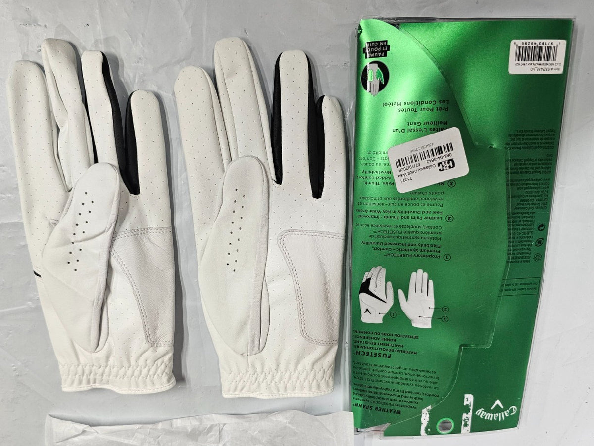 Weather Spann 2023 Golf Gloves 2-Pack - White Left-Handed Performance