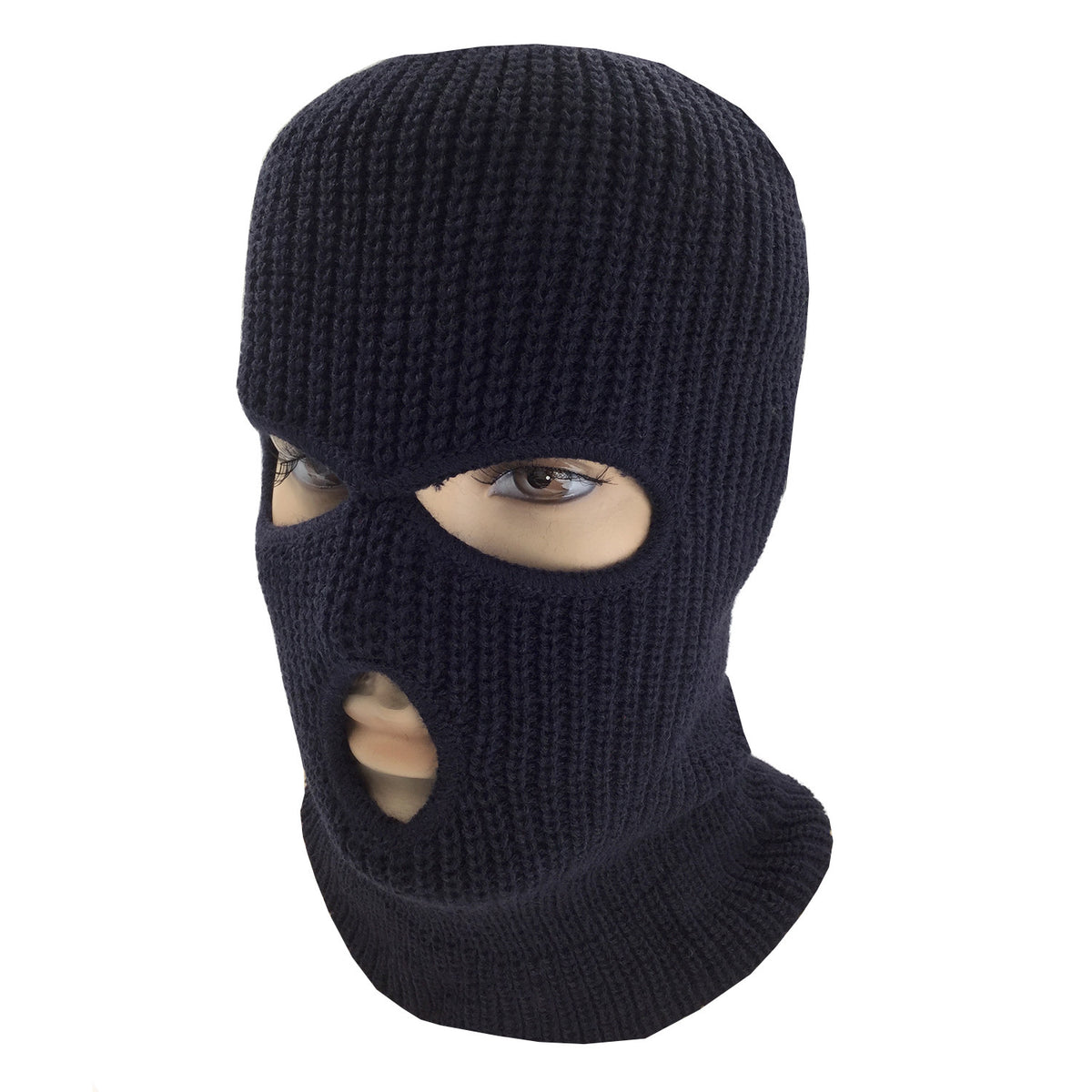 Full Face Ski Mask Winter Balaclava Hat Tactical 3 Hole Knitted Mask
