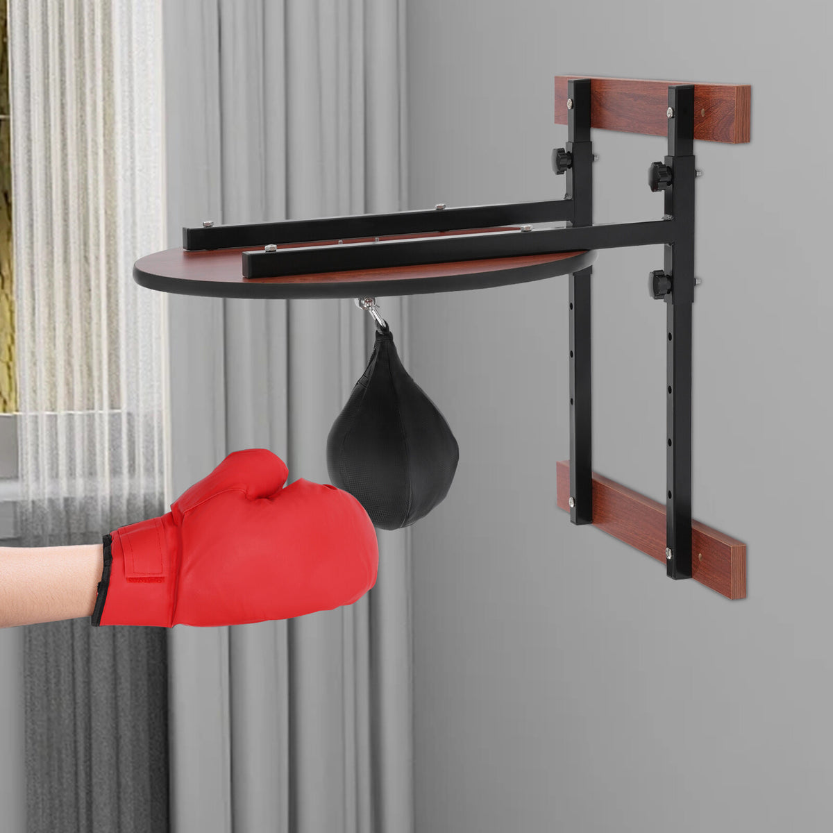 Heavy Duty Speed Bag Platform Kit with Adjustable Brackets for Boxing Training