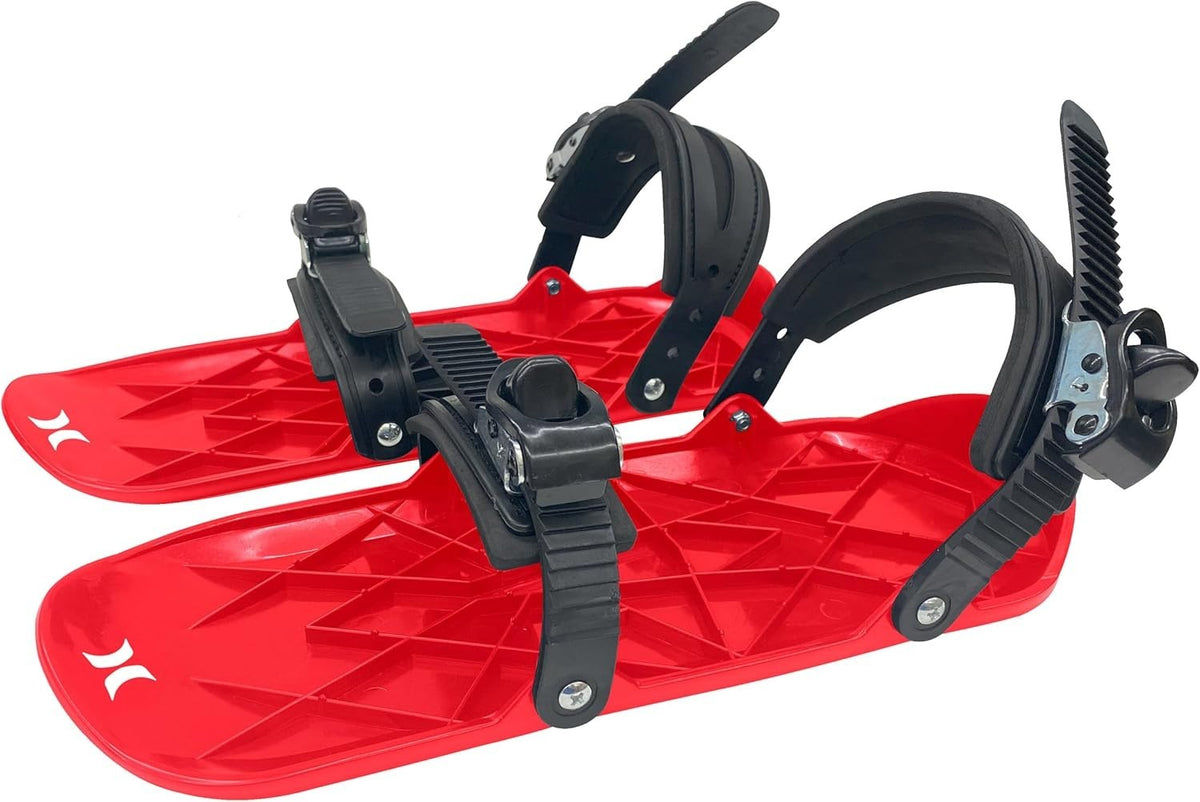 Freestyle Snow Skates for Kids - Adjustable Snowboarding Skates RED