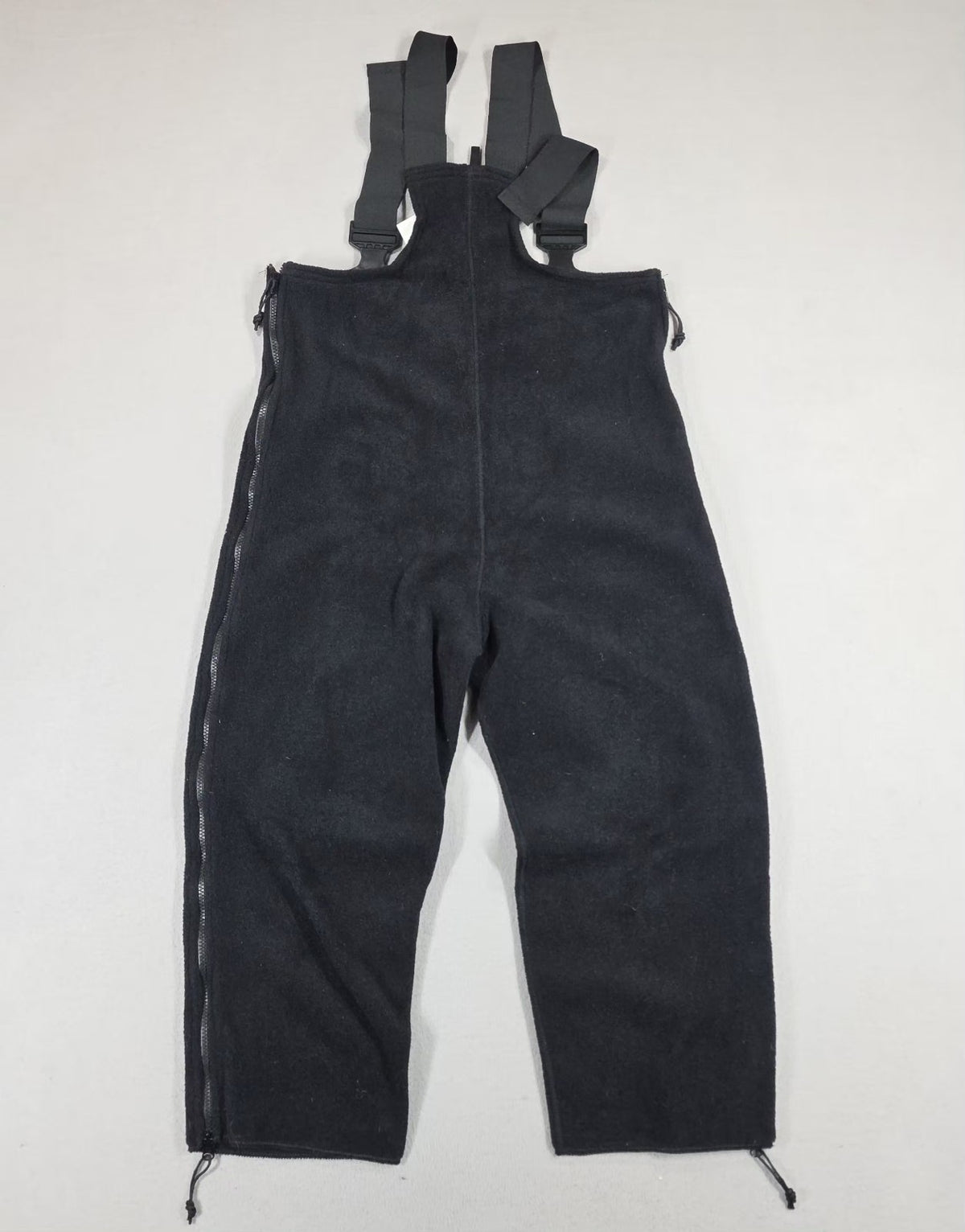 Polartec Classic 200 Fleece Bib Overalls Snow Pants for Ski & Snowboarding - Black, Medium Short