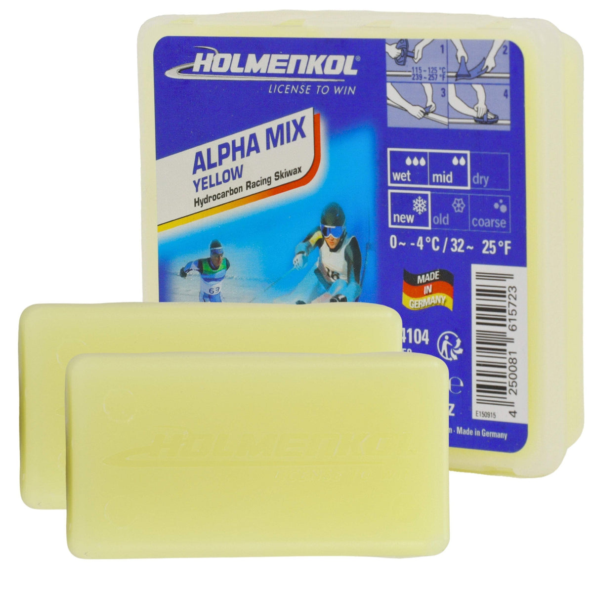 Ski Wax for Fresh Snow - Long-Lasting Yellow Winter Sports Wax 70g
